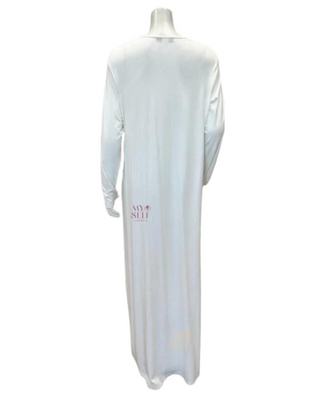 Sparrow Ivory Long Sleeve 50" Midi Shell Dress